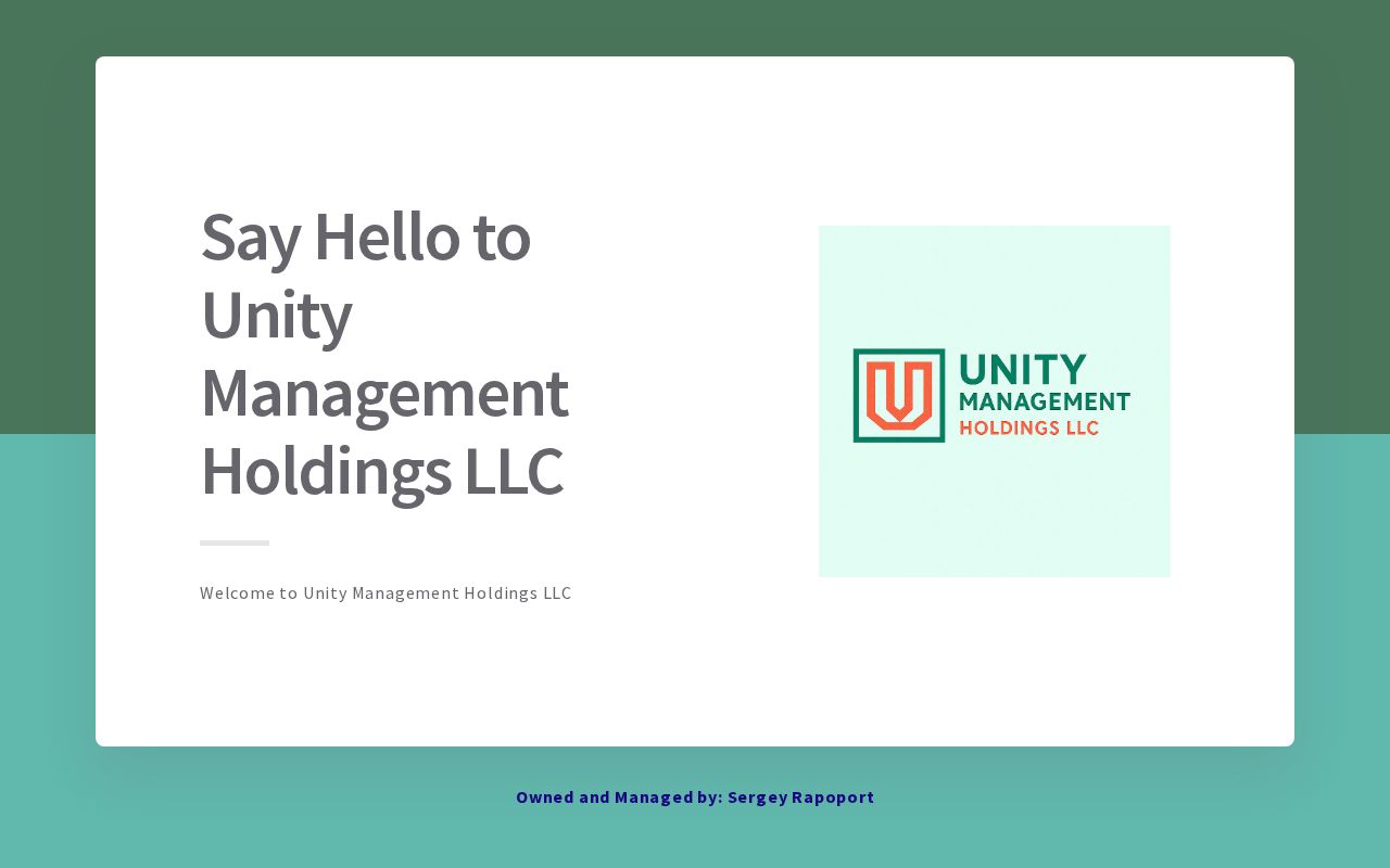 Unity Management Holdings LLC